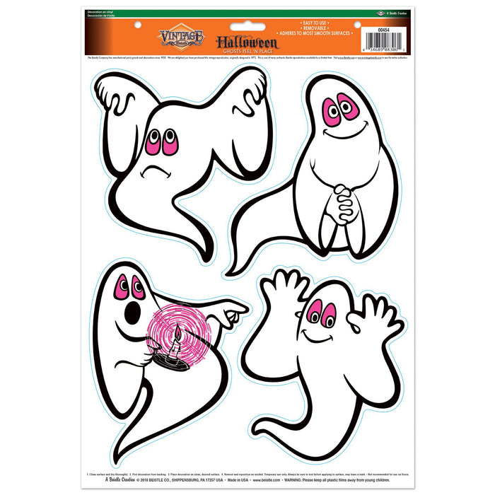 Vintage Halloween Ghost Peel 'N Place