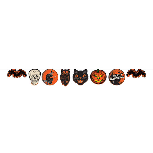 Vintage Halloween Jointed Streamer - 2-Sided Decoration - Main