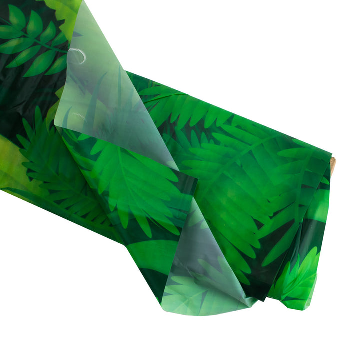 Verdant Wilderness Green Jungle Foliage Plastic Backdrop (1/Pk)