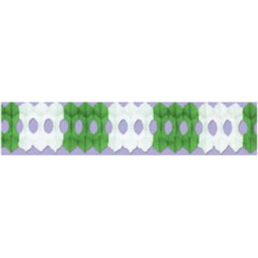 "12Ft Arcade Garland In Green & White"