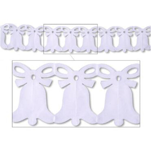 "12Ft White Bell Garland"