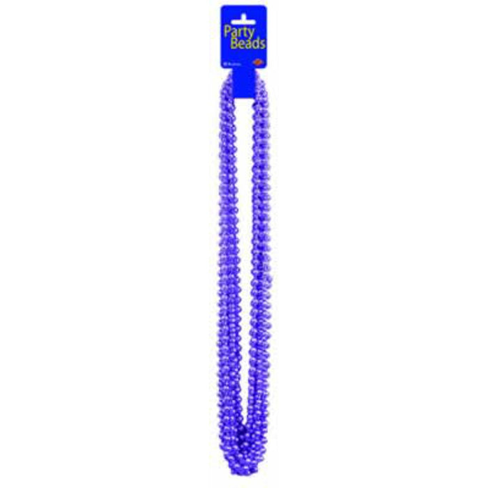 "12-Pack Purple Party Beads - 7 1/2Mm X 33""
