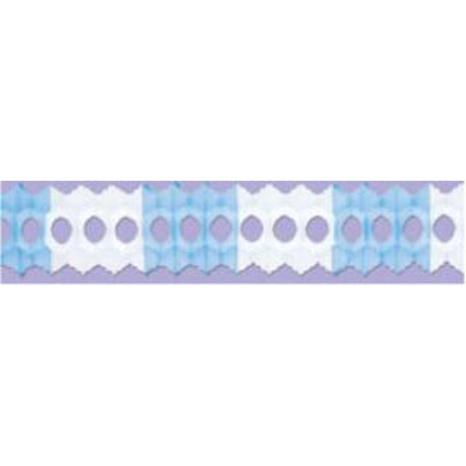 "12' Arcade Garland In Light Blue And White (1 Pack)"