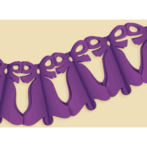 12' Purple Bell Garland Pkg.