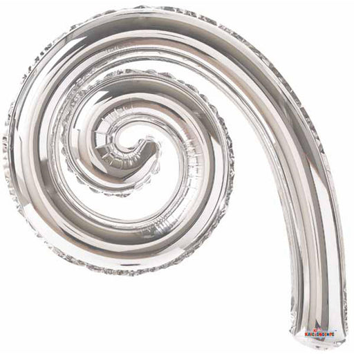 "14" Kurly Spiral Silver Flat"