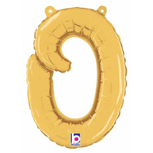 "14" Script Letter O Gold - Elegant Decoration"