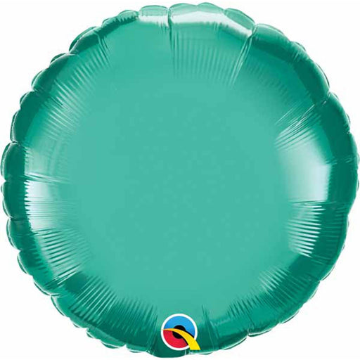 18" Chrome Green Round Mylar Balloon