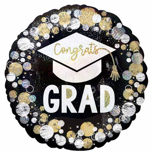 18" Grad Circles & Dots Holo Balloon (S55)