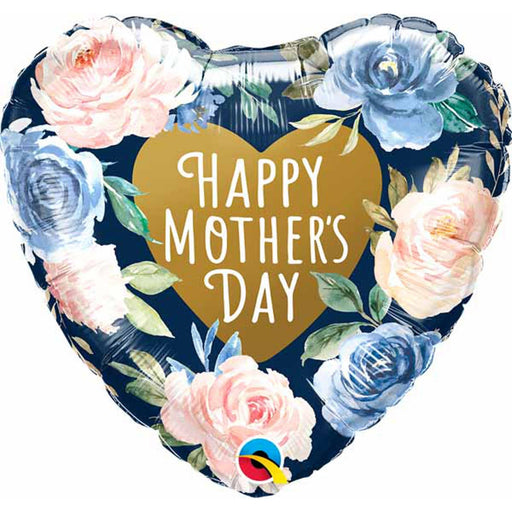 Mother's Day Pink & Blue Roses 18″ Balloon (5/Pk)