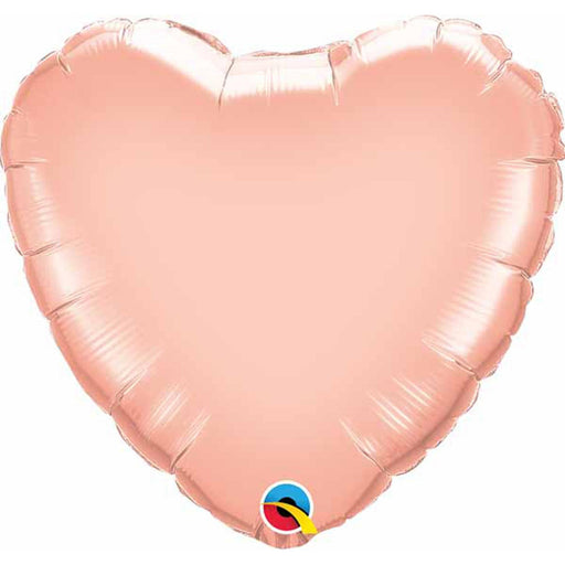 "18" Heart Mylar Balloon In Rose Gold Finish"