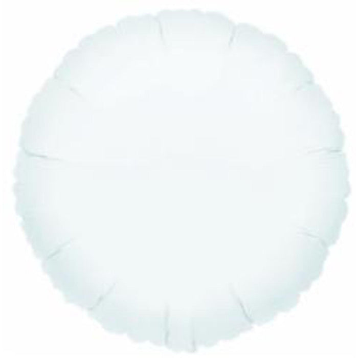 "18" Metallic White S15 Round Flat Light Fixture - 20595"