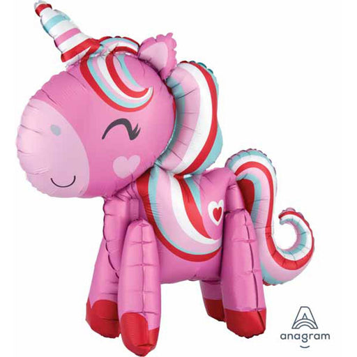 22 Inch Standin Unicorn Love With Multi-Color Design - Battery Operated