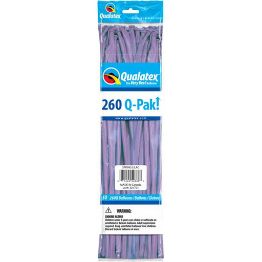 Qualatex 260 Q-Pak Spring Lilac Latex Balloons (50/Pk)