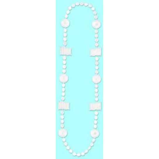 36" White Racing Beads