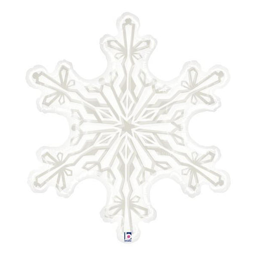 38" Clear Shape Clear Snowflake Foil Balloon