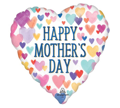 Happy Mother's Day Sprinkled Hearts 18" Foil Balloon (5/Pk)