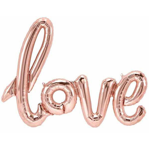 "40-Inch Rose Gold 'Love' Script Package"
