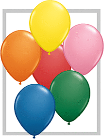 Qualatex Standard 9" Latex Assortment Balloons (100/Pk)