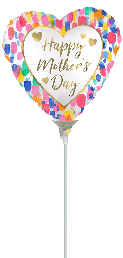 Happy Mother's Day Colorful Watercolor 4" Foil Balloon