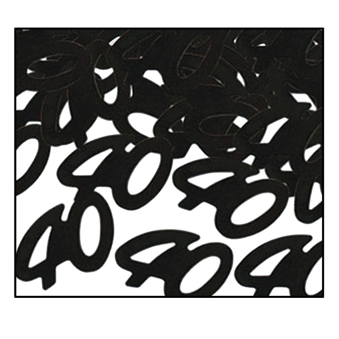 Chic Celebration Fanci-Fetti Black 40th Birthday Confetti & Silhouettes (3OZ/Pk)