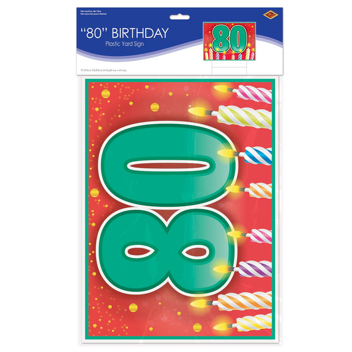 "80" Plastic Yard Sign