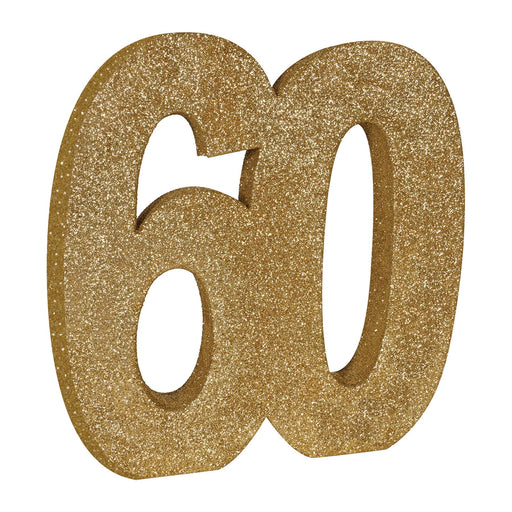 "60" 3-D Glittered Centerpiece - Gold