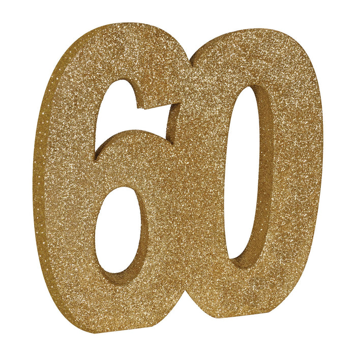 "60" 3-D Glittered Centerpiece - Gold
