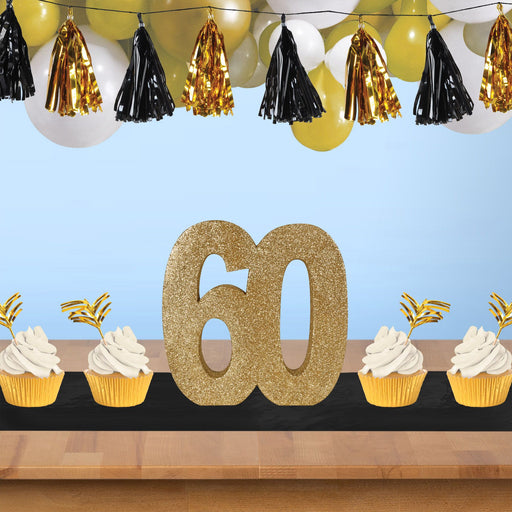 "60" 3-D Glittered Centerpiece - Gold