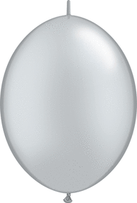 Qualatex QuickLink 6" Silver Latex Balloons (50/Pk)