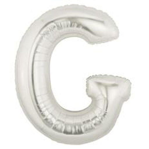 7" Megaloon "G" Silver Balloon (1/Pk)
