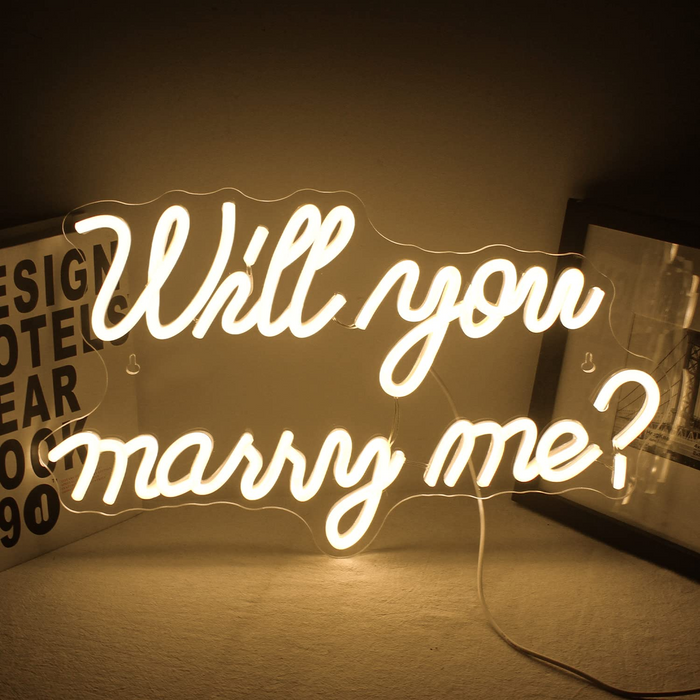 Will You Marry Me Proposal Neon Sign