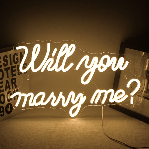 Will You Marry Me Proposal Neon Sign