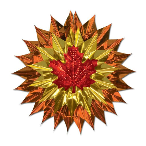 15" Autumn Leaf Fan Burst (3/Pk)