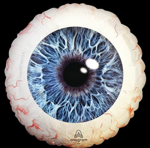 17" Creepy Brown & Blue Eyeballs Round Shape Foil Balloon