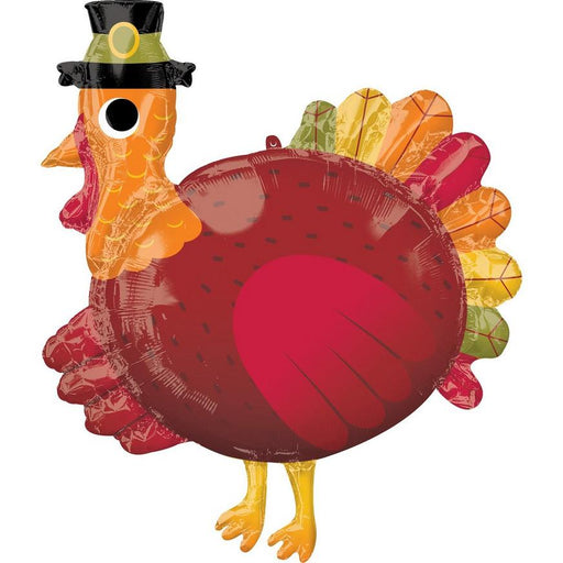 31" Pilgrim Turkey SuperShape Foil Balloon (3/Pk)