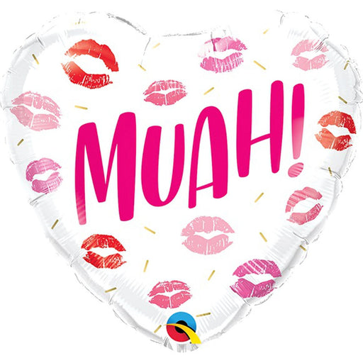 9" Heart Foil Balloon - Muah!