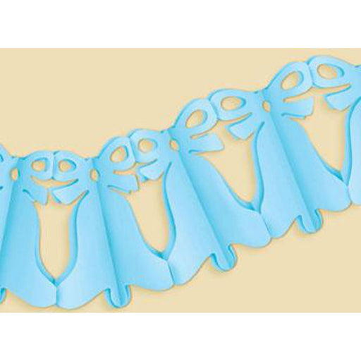 Add Festive Charm With 12' Light Blue Bell Garland