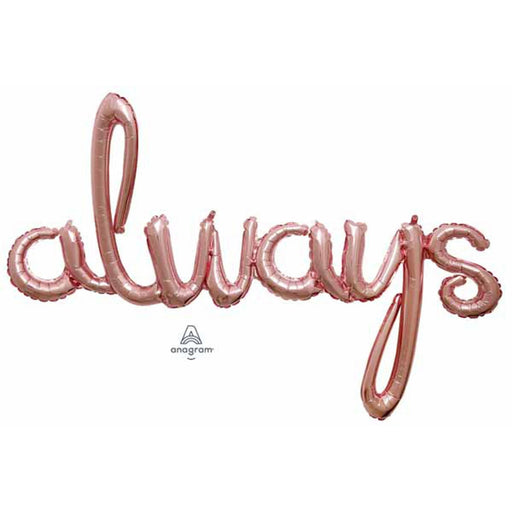 "Always" Gold Plated Rose With Custom Script Phrase.