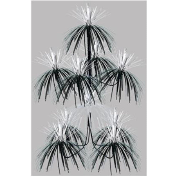 Black/Silver Firework Chandelier - A Sparkling Statement (1/Pk)