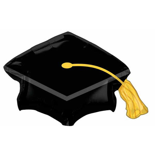 "Black Grad Cap Balloon - 31" P30 Shape Package"