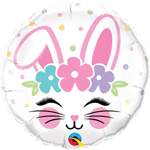 "Bunny Face Round Throw Pillow - 18"" Diameter"