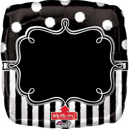 Chalkbrd Birthday Party Package - 28" Write-On Board With 50 Balloons