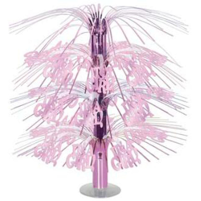"Charming Its A Girl Cascade Centerpiece - 18 Inches"