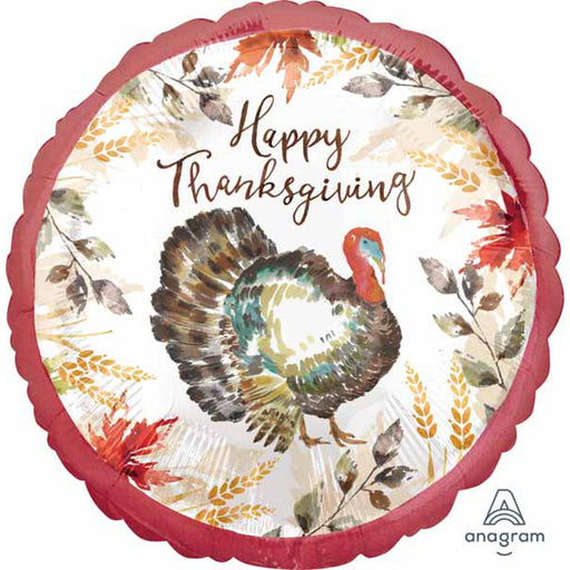 18" Classic Thanksgiving Foil Balloon (5/Pk)