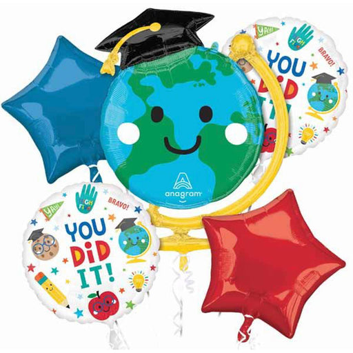"Colorful Graduation Bouquet With Balloons - P75"