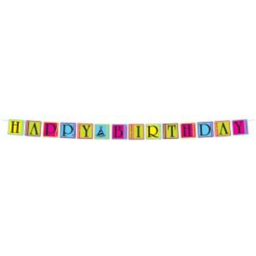 "Colorful Happy Birthday Streamer For Fun Celebrations"