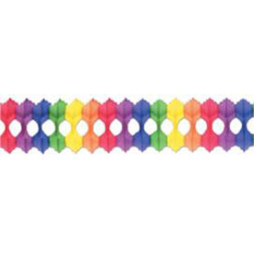 Colorful Retro Fun: 12' Arcade Garland Rainbow 1/Pkg