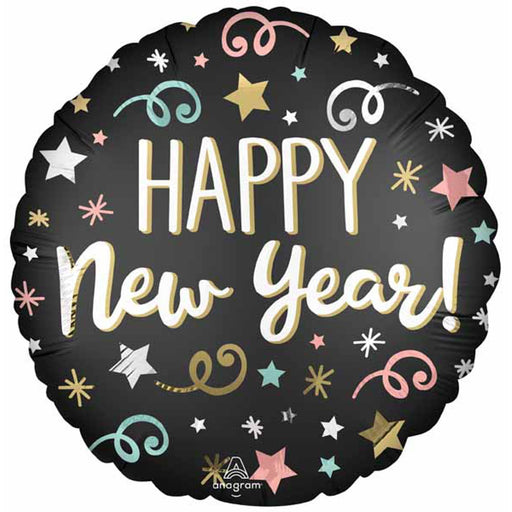 "Confetti Hny Satin Round Tablecloths - Pack Of 40"