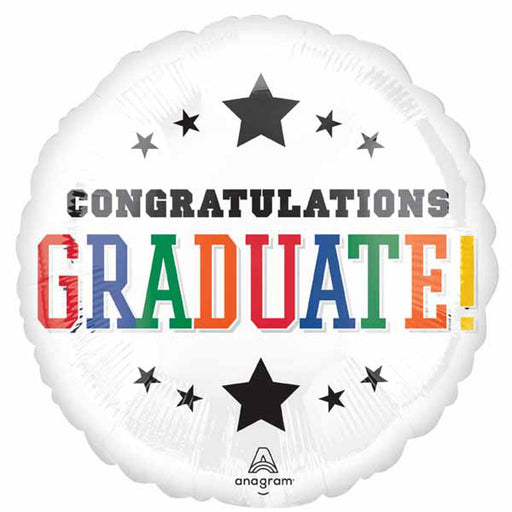 Congrats Grad Jumbo Round Plates - Pack Of 32.