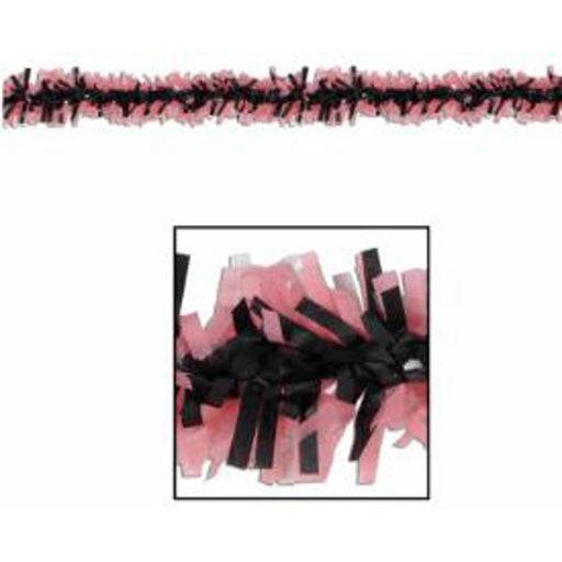 "Creative Craft Fringe Ribbon In D.Rose & Bk 12'"